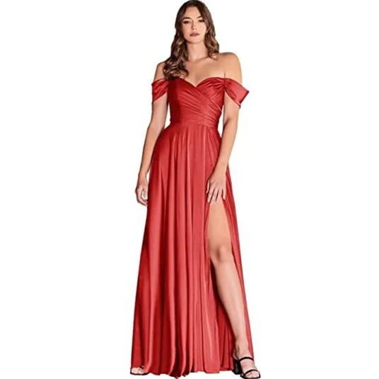 A Line Bridesmaid Dress Long Gown - Image 6