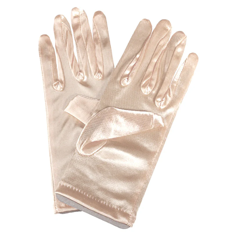Bridal Wedding Gloves Short Satin Dress Gloves - Image 9