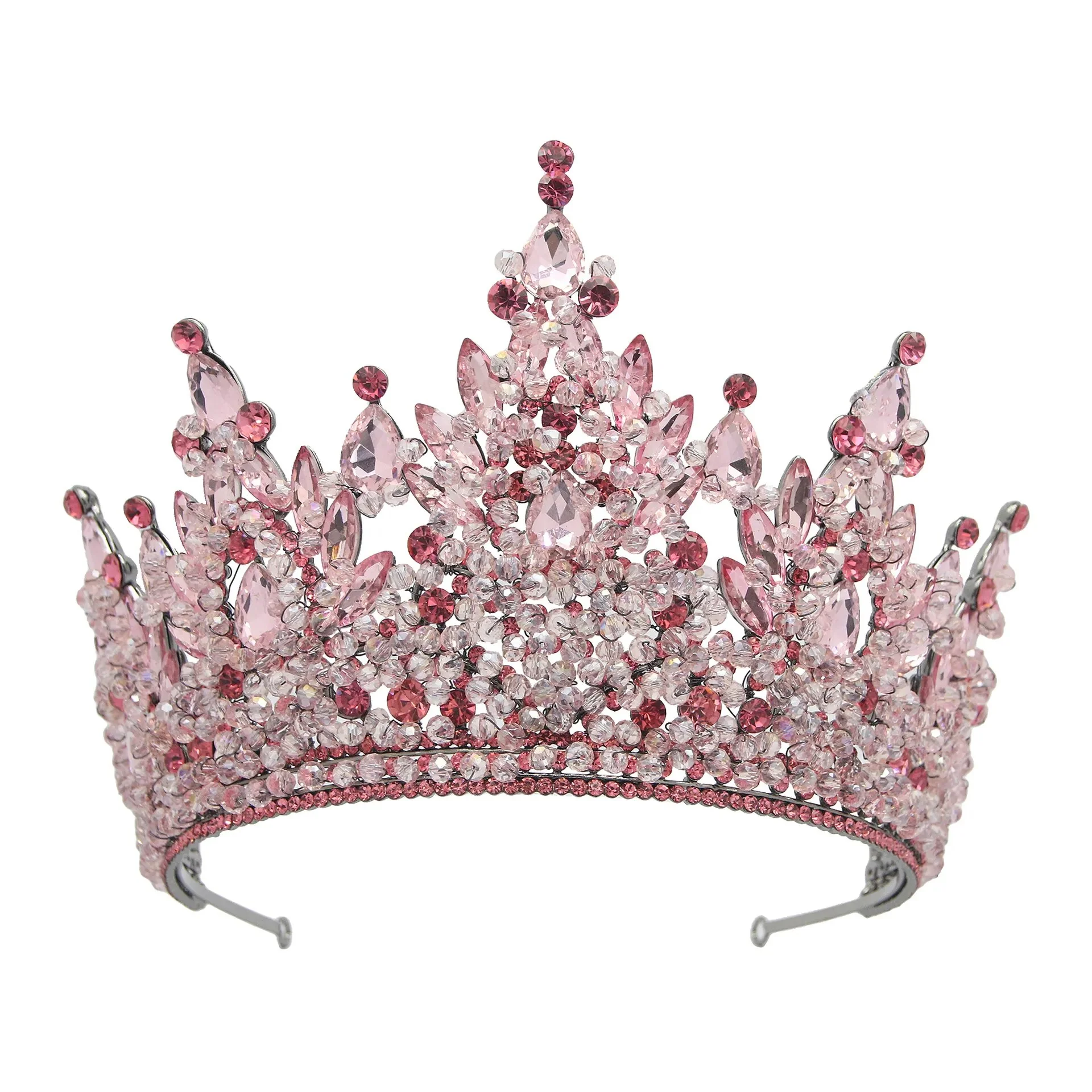 Crystal Quinceanera Tiara Crown Colorful Princess Party Hair Accessory - Image 4