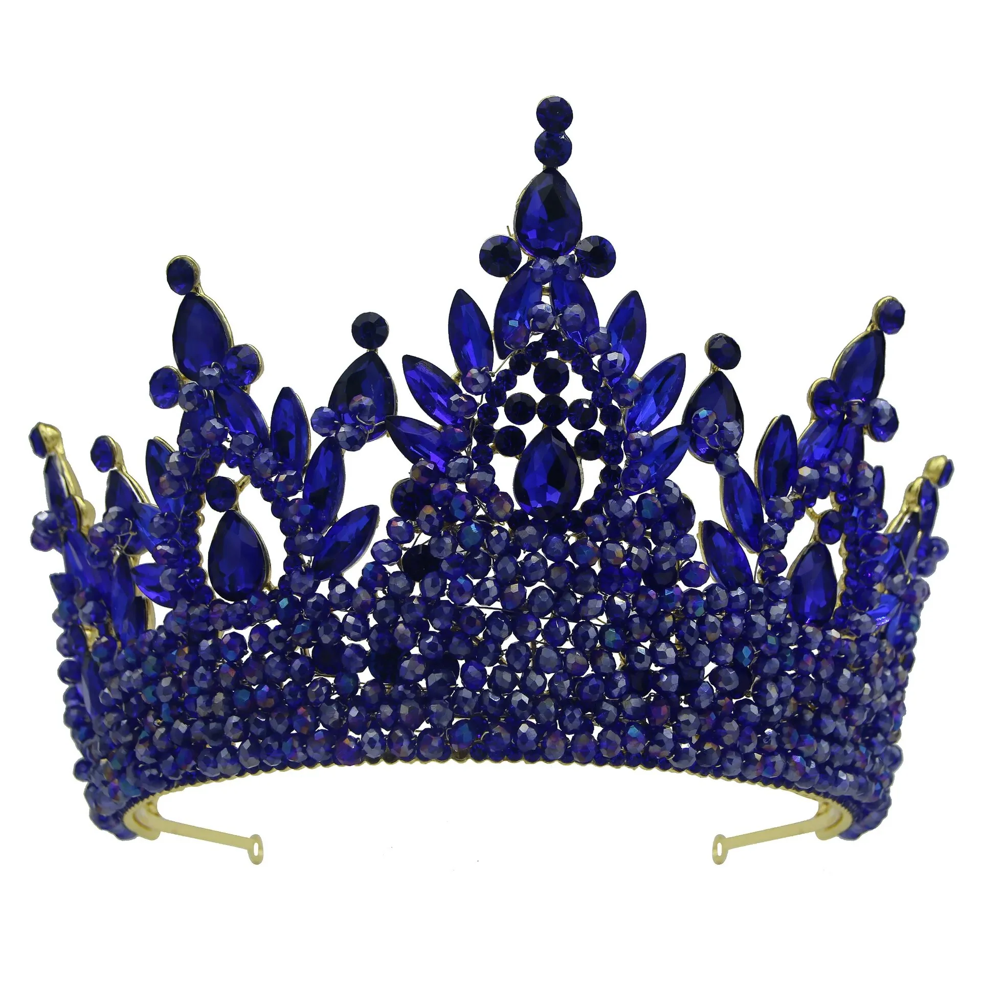 Crystal Quinceanera Tiara Crown Colorful Princess Party Hair Accessory - Image 6