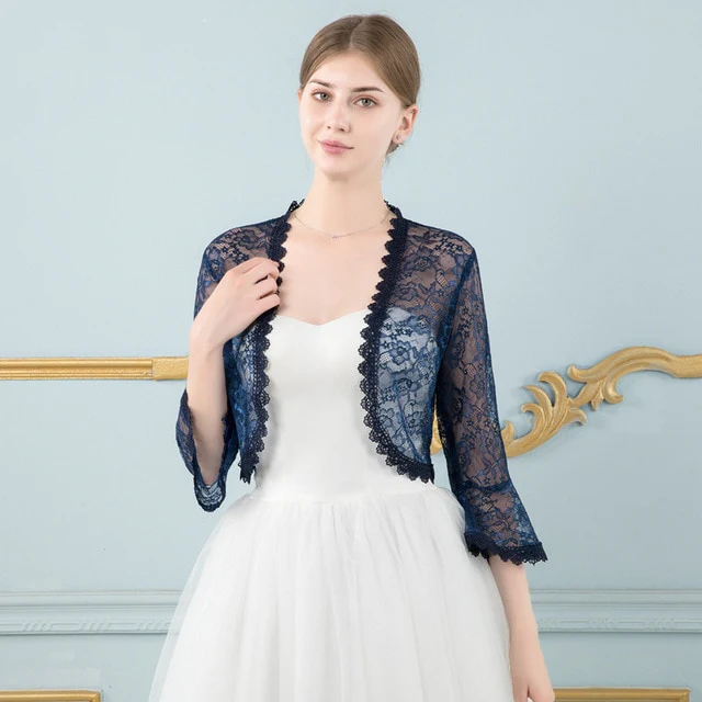 Lace Wedding Bridal Wrap Bolero Jacket Accessory - Image 12