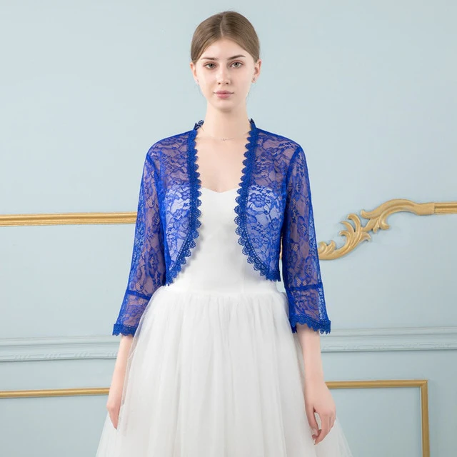 Lace Wedding Bridal Wrap Bolero Jacket Accessory - Image 26