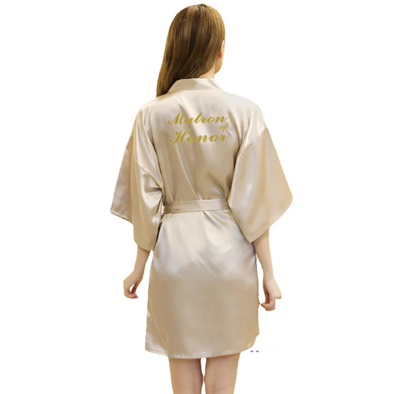 Married Bridesmaid Satin Silk Cardigan Gown - Image 4