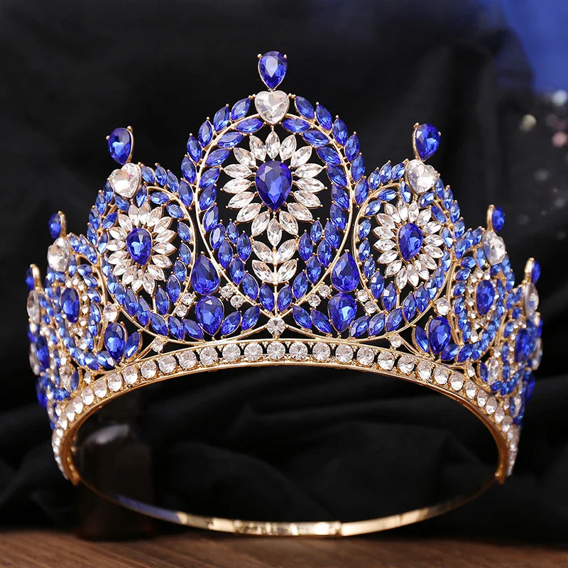 Pageant Tiara Crown Crystal Rhinestone Big Event Hair Accessory - Image 6