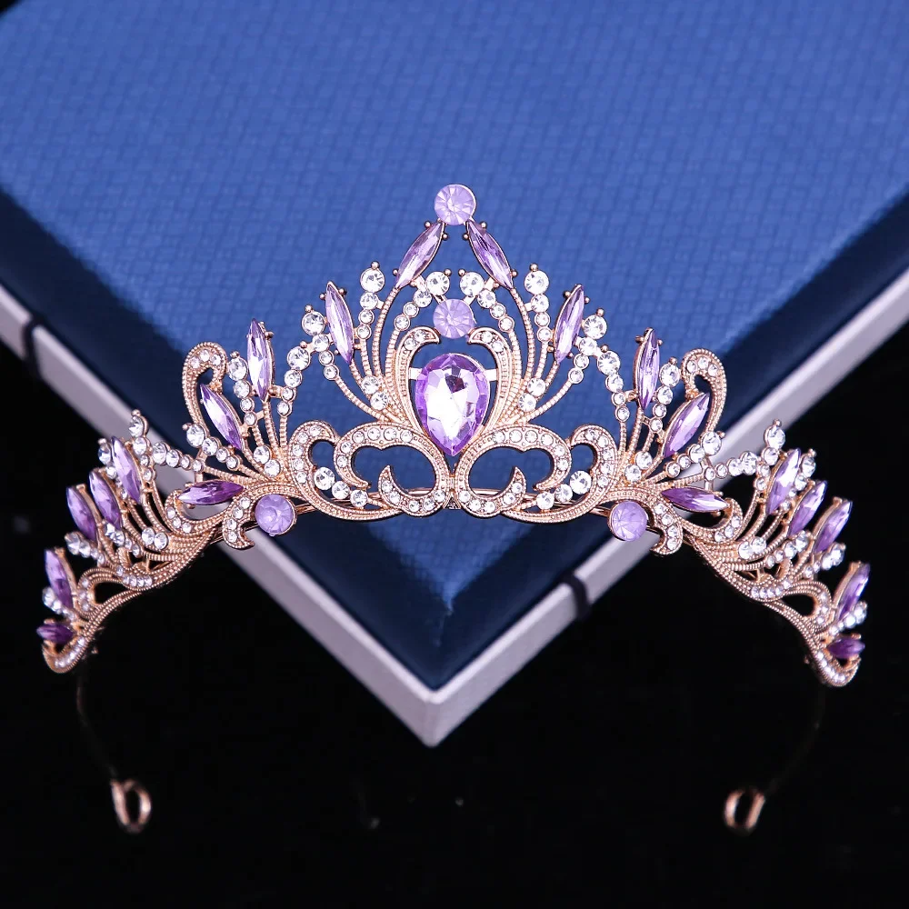 Quinceanera Crystal Tiara Party Crown Hair Accessory - Image 5