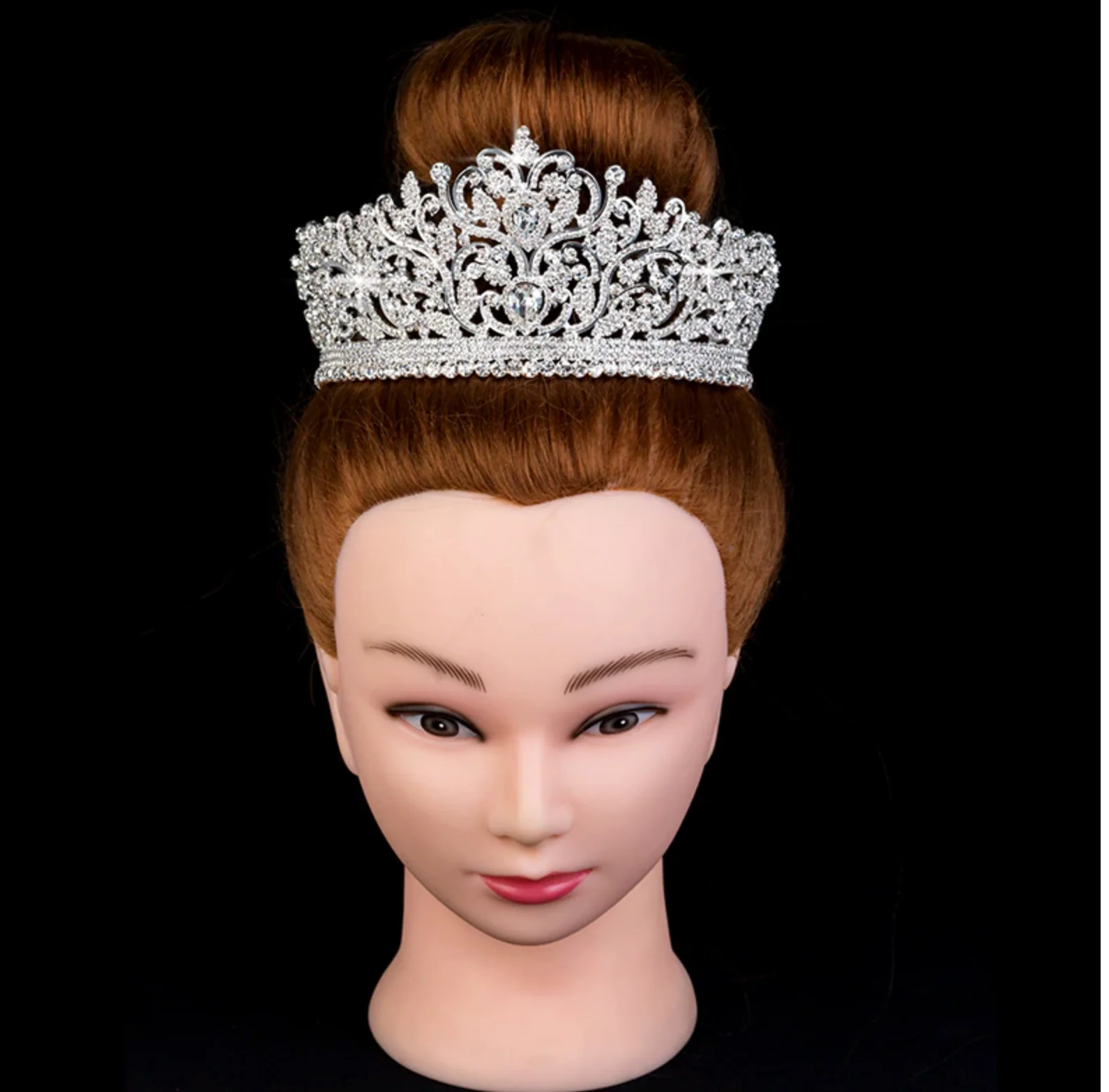 Tiara Crown AAA Cubic Zirconia Rhinestone Crystal Wedding Accessory - Image 5